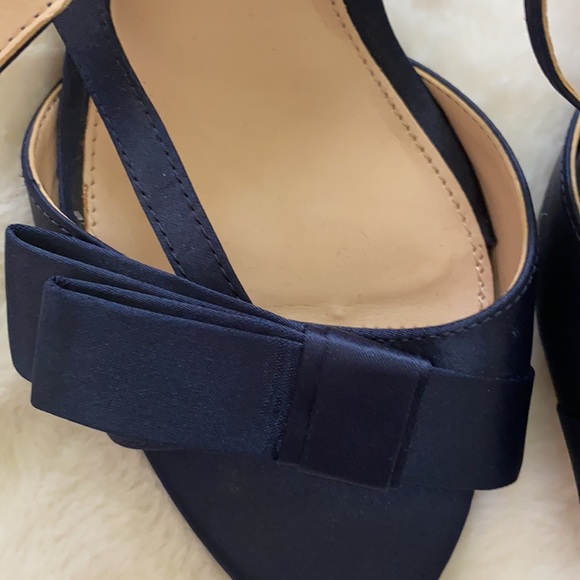 Nina Navy Satin heel worn once - Picture 6 of 6